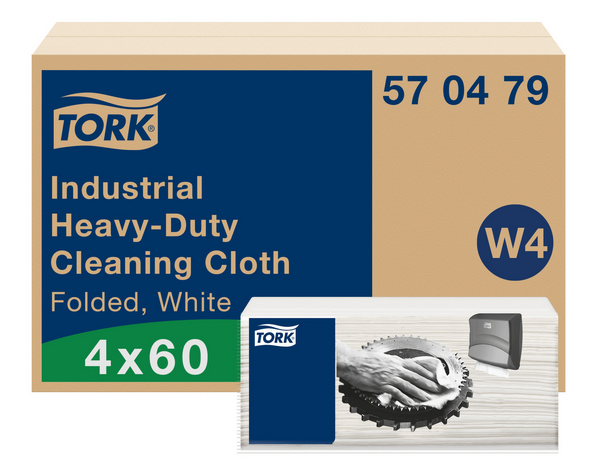 Tork Premium extra starke Industrie-Reinigungstücher 570 - Einzeltücher Top Pack - W4 System