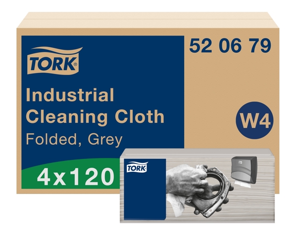 Tork Premium Industrie-Reinigungstücher 520 - Einzeltücher Top Pack - W4 System