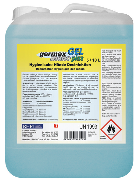 RHP Germex Mano Plus GEL Händedesinfektion