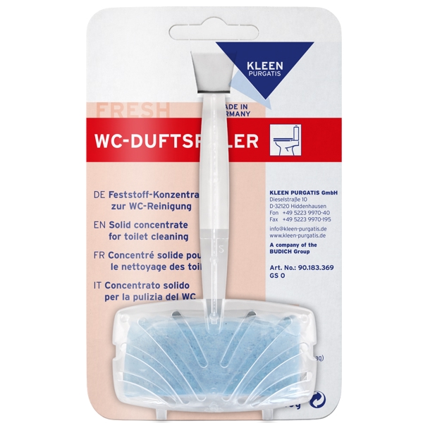 CLEAN and CLEVER WC-Hygienespüler PRO 79 Einhänger, Meeresfrischeduft, phosphatfrei, blau - Webstar - Hygiene- und Verbrauchsartikel - Medizin- und Pflegeprodukte - Kiosk- und Shopartikel - Fun Food Service - Schweiz - Articles d’hygiène et consommables - Produits médicaux et de soins - Produits de kiosque et de magasin - Fun Food Service - Suisse