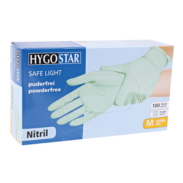 Handschuhe Nitril SAFE Light 24 cm, grün, puderfrei, M - Webstar - Hygiene- und Verbrauchsartikel - Medizin- und Pflegeprodukte - Kiosk- und Shopartikel - Fun Food Service - Schweiz - Articles d’hygiène et consommables - Produits médicaux et de soins - Produits de kiosque et de magasin - Fun Food Service - Suisse