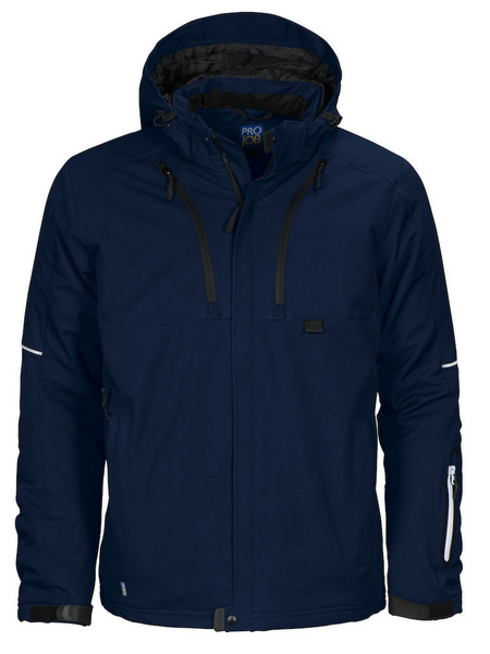 Projob Softshell / Kapuzze 3-Lagig Gefüttert Blau Marine