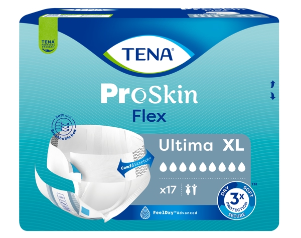 TENA Flex Ultima X-Large Vorlage mit Hüftbund, 100% atmungsaktiv, FeelDry für ein absolut trockenes Gefühl, grau, Hüfte 105 - 153 cm, 17 Stück - Webstar - Hygiene- und Verbrauchsartikel - Medizin- und Pflegeprodukte - Kiosk- und Shopartikel - Fun Food Service - Schweiz - Articles d’hygiène et consommables - Produits médicaux et de soins - Produits de kiosque et de magasin - Fun Food Service - Suisse