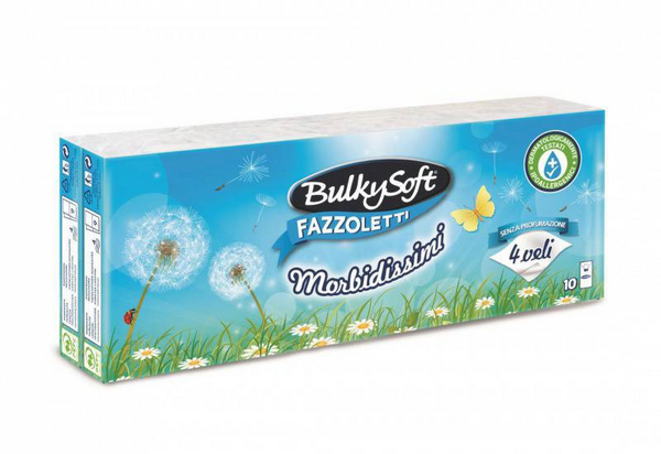 Bulkysoft Taschentücher Zellstoff, 4-lagig, weiss, weich, 21 × 21 cm, 24 × 10 Packungen à 9 Tücher - Webstar - Hygiene- und Verbrauchsartikel - Medizin- und Pflegeprodukte - Kiosk- und Shopartikel - Fun Food Service - Schweiz - Articles d’hygiène et consommables - Produits médicaux et de soins - Produits de kiosque et de magasin - Fun Food Service - Suisse