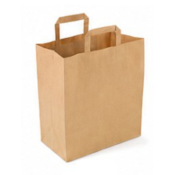 Tragtaschen Kraft-Papier, mit Klotzboden, braun, 26 × 32 + 14 cm, 80 g/m² - Webstar - Hygiene- und Verbrauchsartikel - Medizin- und Pflegeprodukte - Kiosk- und Shopartikel - Fun Food Service - Schweiz - Articles d’hygiène et consommables - Produits médicaux et de soins - Produits de kiosque et de magasin - Fun Food Service - Suisse