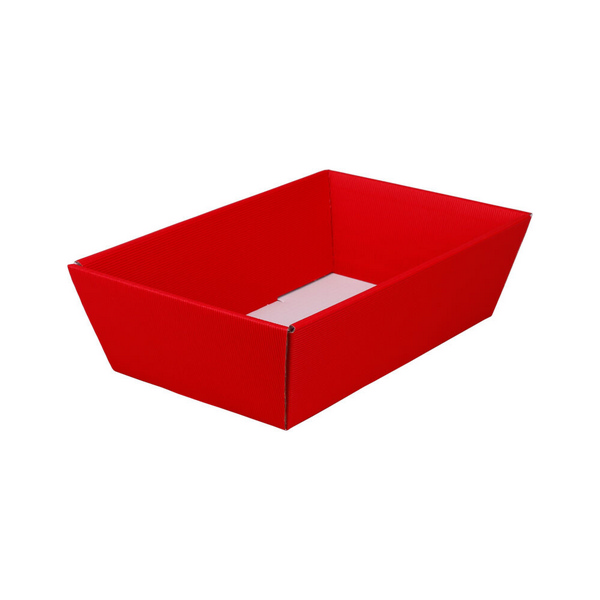 Präsentkorb mittel offene FB-Welle, modern rot, 33 x 19 x 11 cm - Webstar - Hygiene- und Verbrauchsartikel - Medizin- und Pflegeprodukte - Kiosk- und Shopartikel - Fun Food Service - Schweiz - Articles d’hygiène et consommables - Produits médicaux et de soins - Produits de kiosque et de magasin - Fun Food Service - Suisse