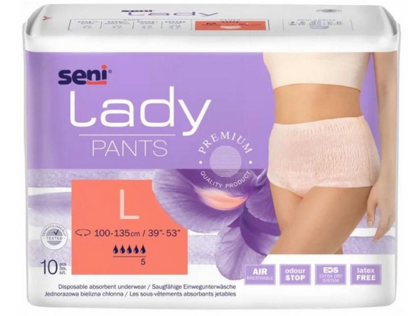 Seni Lady Pants creme, atmungsaktive, anatomisch geformte Einlagen für Frauen, Grösse L - Webstar - Hygiene- und Verbrauchsartikel - Medizin- und Pflegeprodukte - Kiosk- und Shopartikel - Fun Food Service - Schweiz - Articles d’hygiène et consommables - Produits médicaux et de soins - Produits de kiosque et de magasin - Fun Food Service - Suisse