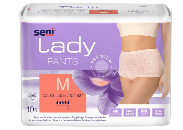 Seni Lady Pants creme, atmungsaktive, anatomisch geformte Einlagen für Frauen, Grösse M - Webstar - Hygiene- und Verbrauchsartikel - Medizin- und Pflegeprodukte - Kiosk- und Shopartikel - Fun Food Service - Schweiz - Articles d’hygiène et consommables - Produits médicaux et de soins - Produits de kiosque et de magasin - Fun Food Service - Suisse