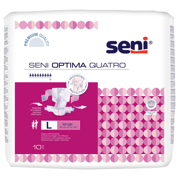 Seni Optima Quatro atmungsaktive Vorlage mit Hüftband, Grösse L - Webstar - Hygiene- und Verbrauchsartikel - Medizin- und Pflegeprodukte - Kiosk- und Shopartikel - Fun Food Service - Schweiz - Articles d’hygiène et consommables - Produits médicaux et de soins - Produits de kiosque et de magasin - Fun Food Service - Suisse