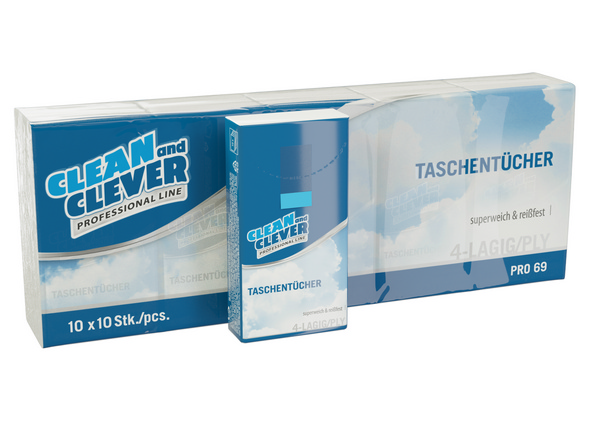 CLEAN and CLEVER Taschentücher PRO 69