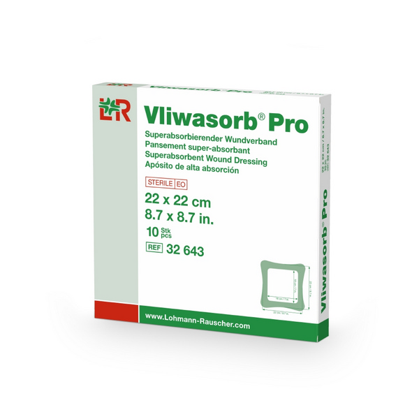 Vliwasorb Pro superabsorbierender Wundverband, steril, 22 cm × 22 cm - Webstar - Hygiene- und Verbrauchsartikel - Medizin- und Pflegeprodukte - Kiosk- und Shopartikel - Fun Food Service - Schweiz - Articles d’hygiène et consommables - Produits médicaux et de soins - Produits de kiosque et de magasin - Fun Food Service - Suisse