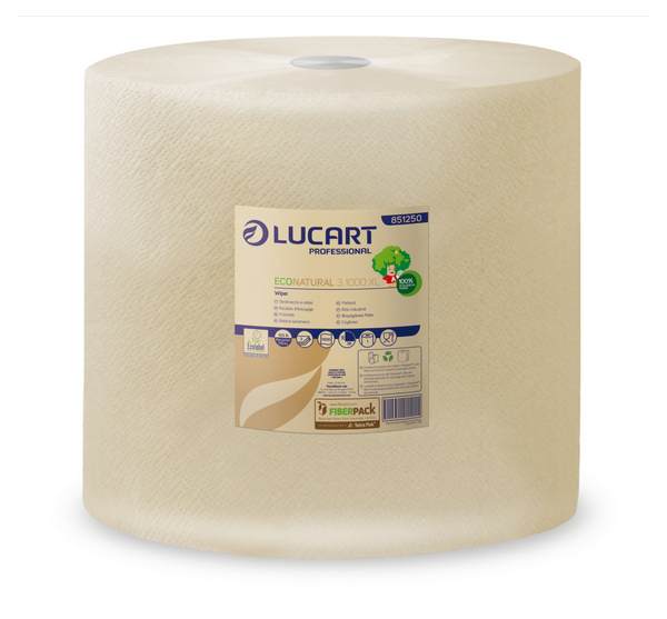 Lucart EcoNatural 3.1000 XL Papierwischer Maxi Recycling, 3-lagig, 36 × 36cm, Rolle à 1000 Blatt = 360 lfm, Aussen Ø 38,5 cm, havanna - Webstar - Hygiene- und Verbrauchsartikel - Medizin- und Pflegeprodukte - Kiosk- und Shopartikel - Fun Food Service - Schweiz - Articles d’hygiène et consommables - Produits médicaux et de soins - Produits de kiosque et de magasin - Fun Food Service - Suisse