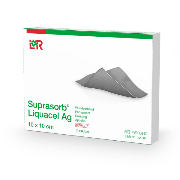 Suprasorb Liquacel Ag Wundverband mit antimikrobiellem Silber, steril, 10 x 10 cm - Webstar - Hygiene- und Verbrauchsartikel - Medizin- und Pflegeprodukte - Kiosk- und Shopartikel - Fun Food Service - Schweiz - Articles d’hygiène et consommables - Produits médicaux et de soins - Produits de kiosque et de magasin - Fun Food Service - Suisse