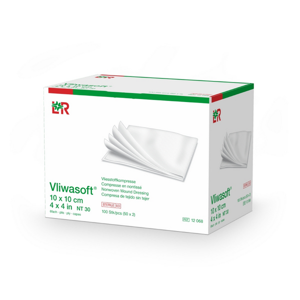 Vliwasoft Vliesstoffkompressen, steril,, 10 x 10cm, 50 à 2 Stück, 6-Fach - Webstar - Hygiene- und Verbrauchsartikel - Medizin- und Pflegeprodukte - Kiosk- und Shopartikel - Fun Food Service - Schweiz - Articles d’hygiène et consommables - Produits médicaux et de soins - Produits de kiosque et de magasin - Fun Food Service - Suisse