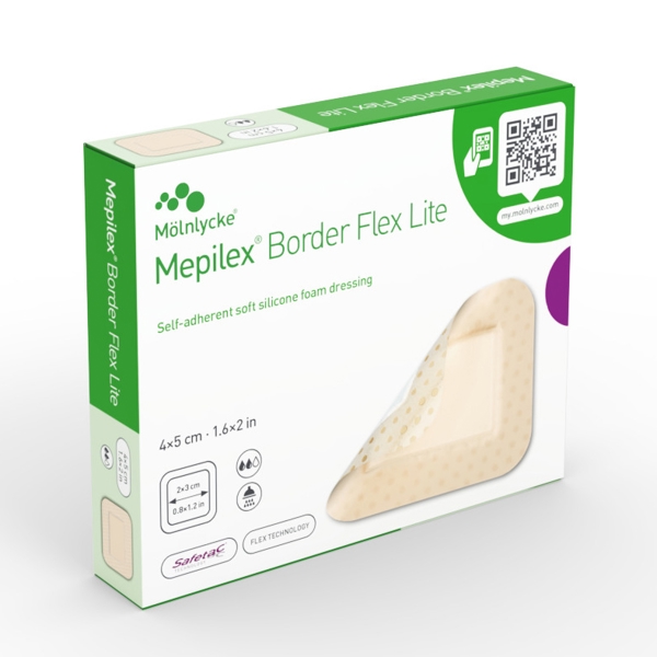 Mepilex Border Flex Lite Schaumverband, 4 x 5 cm - Webstar - Hygiene- und Verbrauchsartikel - Medizin- und Pflegeprodukte - Kiosk- und Shopartikel - Fun Food Service - Schweiz - Articles d’hygiène et consommables - Produits médicaux et de soins - Produits de kiosque et de magasin - Fun Food Service - Suisse