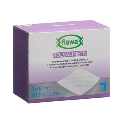 Flawa Solvaline N Wundkompresse, steril, 5 x 5cm - Webstar - Hygiene- und Verbrauchsartikel - Medizin- und Pflegeprodukte - Kiosk- und Shopartikel - Fun Food Service - Schweiz - Articles d’hygiène et consommables - Produits médicaux et de soins - Produits de kiosque et de magasin - Fun Food Service - Suisse