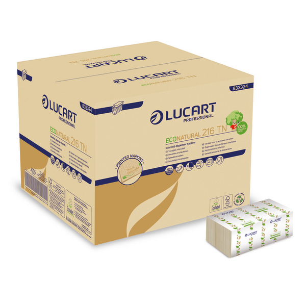 Lucart EcoNatural 216 TN Spenderservietten 24 x 16 cm, 2-lagig, havanna - Webstar - Hygiene- und Verbrauchsartikel - Medizin- und Pflegeprodukte - Kiosk- und Shopartikel - Fun Food Service - Schweiz - Articles d’hygiène et consommables - Produits médicaux et de soins - Produits de kiosque et de magasin - Fun Food Service - Suisse
