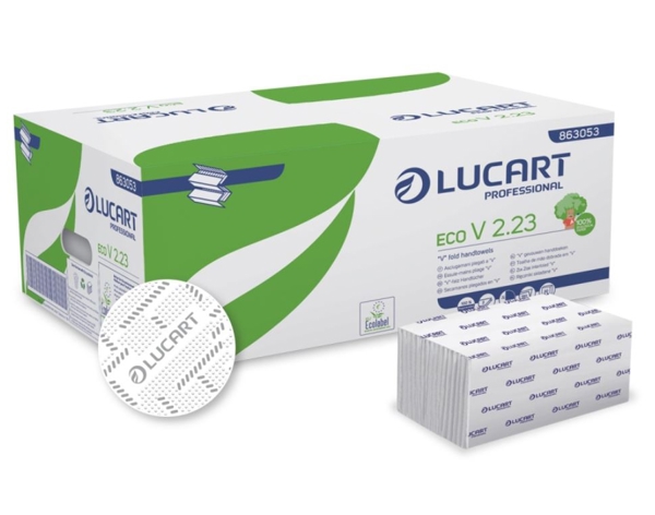 Handtuch V-Falz Eco V 2.23, 2-lagig weiss, Recycling 21x22,5cm lebensmittelecht - Webstar - Hygiene- und Verbrauchsartikel - Medizin- und Pflegeprodukte - Articles d’hygiène et consommables - Produits médicaux et de soins