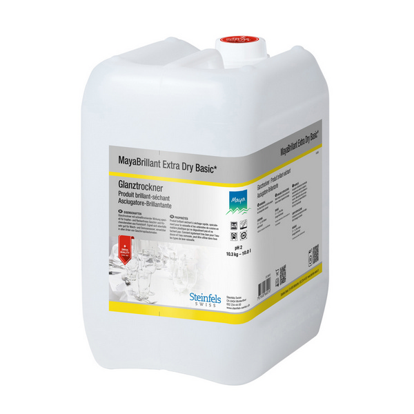 MayaBrillant Extra Dry Basic Glanztrockner charakteristischer Geruch, grün, flüssig, grün, pH: 2, 10 Liter - Webstar - Hygiene- und Verbrauchsartikel - Medizin- und Pflegeprodukte - Kiosk- und Shopartikel - Fun Food Service - Schweiz - Articles d’hygiène et consommables - Produits médicaux et de soins - Produits de kiosque et de magasin - Fun Food Service - Suisse