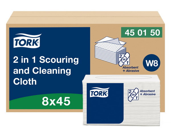 Tork Premium 2-in-1 Scheuer- und Reinigungstuch - Einzeltücher W8-System