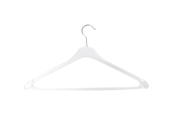 Kleiderbügel Flach aus Plastik weiss 43cm - Webstar - Hygiene- und Verbrauchsartikel - Medizin- und Pflegeprodukte - Articles d’hygiène et consommables - Produits médicaux et de soins