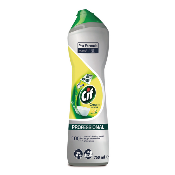 Cif Professional Cream Lemon Zitronenduft, weiss, cremig, pH: 11-11.5 750 ml - Webstar - Hygiene- und Verbrauchsartikel - Medizin- und Pflegeprodukte - Articles d’hygiène et consommables - Produits médicaux et de soins