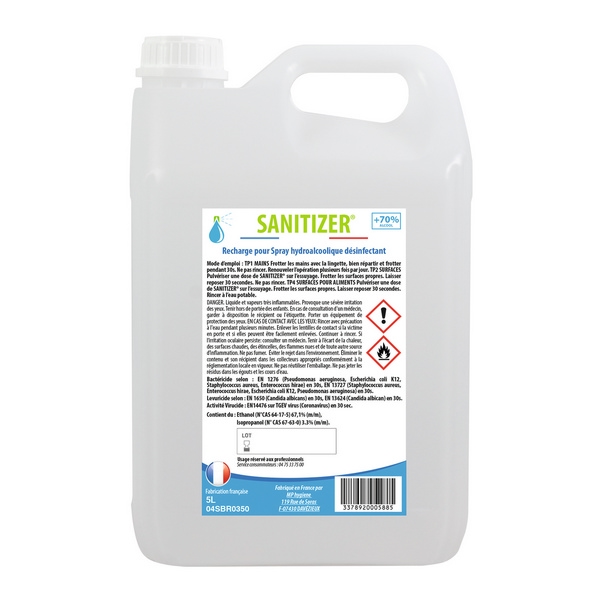 Nachfüllbidon für Sanitizer Spray, hydroalk. Flächen- desinfektion, 5L - Webstar - Hygiene- und Verbrauchsartikel - Medizin- und Pflegeprodukte - Articles d’hygiène et consommables - Produits médicaux et de soins