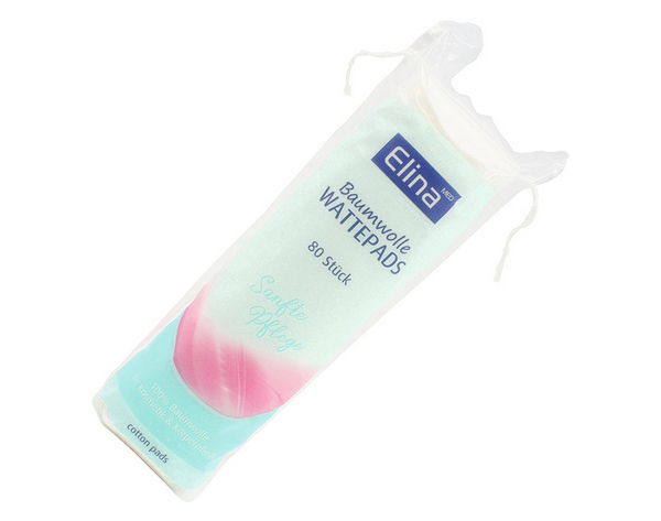 Elina Wattepads Baumwolle 80 Stück pro Pack 5 cm - Webstar - Hygiene- und Verbrauchsartikel - Medizin- und Pflegeprodukte - Articles d’hygiène et consommables - Produits médicaux et de soins