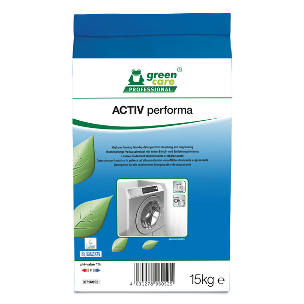 Tana ACTIV performa Vollwaschpulver weiss, parfümiert, pH: 10.7 Hochleistungs- Vollwaschpulver mit hoher Bleich- und Entfettungsleistung 15 Kg. - Webstar - Hygiene- und Verbrauchsartikel - Medizin- und Pflegeprodukte - Articles d’hygiène et consommables - Produits médicaux et de soins