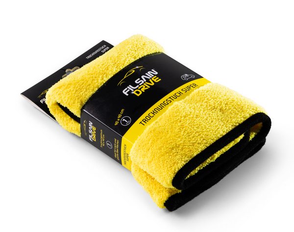 Auto Microfaser Trocknungstuch Super 40 x 40 cm, Ideal für die Trocknung von Lack und glatten Oberflächen. Maximale Wasseraufnahme, superschnelles Ergebnis, rückstandloses Auftrocknen, ohne Randvernähung, superfeine Microfaser. 1210 g/m2 gelb - Webstar - Hygiene- und Verbrauchsartikel - Medizin- und Pflegeprodukte - Articles d’hygiène et consommables - Produits médicaux et de soins