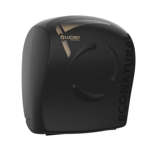 Lucart Eco Flow Natural Rollhandtuchspender Autocut – Cardboard Core System Kunststoff, H: 374 B: 328 T: 225 mm, abschliessbar, mit Sichtfenster erhältlich mit Leihspendervertrag (es können Servicegebühren anfallen) schwarz - Webstar - Hygiene- und Verbrauchsartikel - Medizin- und Pflegeprodukte - Articles d’hygiène et consommables - Produits médicaux et de soins