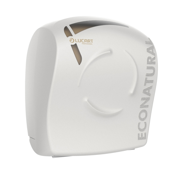 Lucart Eco Flow Natural Rollhandtuchspender Autocut – Cardboard Core System Kunststoff, H: 374 B: 328 T: 225 mm, abschliessbar, mit Sichtfenster erhältlich mit Leihspendervertrag (es können Servicegebühren anfallen) weiss - Webstar - Hygiene- und Verbrauchsartikel - Medizin- und Pflegeprodukte - Articles d’hygiène et consommables - Produits médicaux et de soins