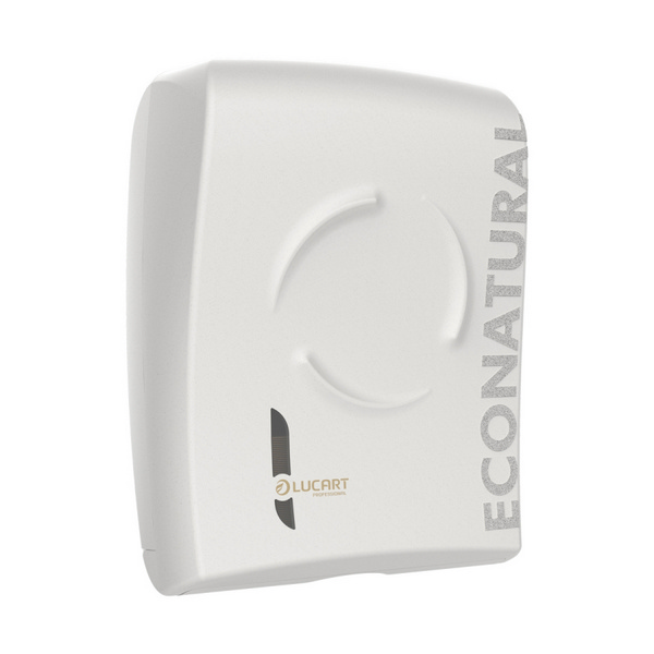 Lucart EcoNatural Flow Handtuchspender für C-,V- und Z-Falz Kunststoff, H: 404 B: 320 T: 155 mm, abschliessbar, mit Sichtfenster erhältlich mit Leihspendervertrag (es können Servicegebühren anfallen) weiss - Webstar - Hygiene- und Verbrauchsartikel - Medizin- und Pflegeprodukte - Articles d’hygiène et consommables - Produits médicaux et de soins