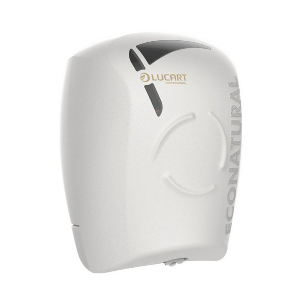 Lucart Eco Natural Flow Toilettenpapierspender Mini Jumbo Kunststoff, H: 264 B: 202 T: 202 mm, abschliessbar, mit Sichtfenster erhältlich mit Leihspendervertrag (es können Servicegebühren anfallen) weiss - Webstar - Hygiene- und Verbrauchsartikel - Medizin- und Pflegeprodukte - Articles d’hygiène et consommables - Produits médicaux et de soins