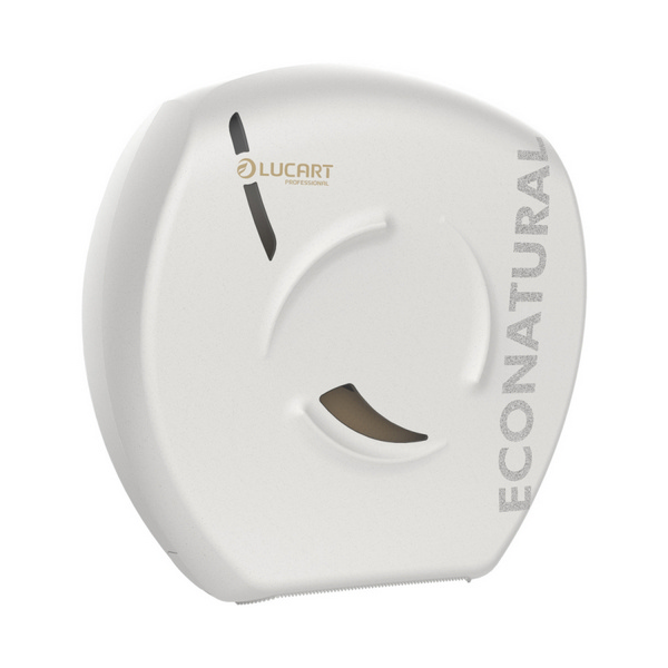 Lucart Eco Natural Flow Toilettenpapierspender Maxi Jumbo Kunststoff, H: 357 B: 350 T: 142 mm, abschliessbar, mit Sichtfenster erhältlich mit Leihspendervertrag (es können Servicegebühren anfallen) weiss - Webstar - Hygiene- und Verbrauchsartikel - Medizin- und Pflegeprodukte - Articles d’hygiène et consommables - Produits médicaux et de soins
