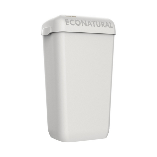 Lucart Abfallbehälter - Eco Natural Flow 23 Liter, weiss, mit Wandhalterung, Kunststoff erhältlich mit Leihspendervertrag (es können Servicegebühren anfallen) 558 x 345 x 230 mm - Webstar - Hygiene- und Verbrauchsartikel - Medizin- und Pflegeprodukte - Articles d’hygiène et consommables - Produits médicaux et de soins