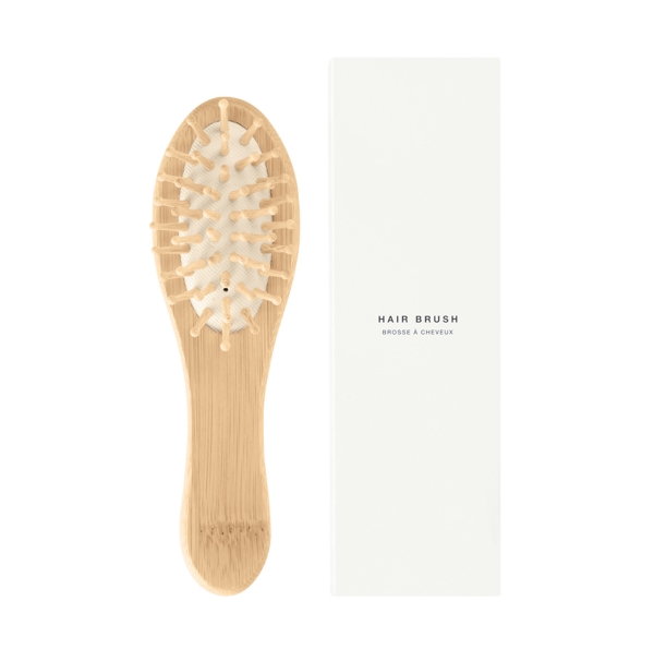 Haarbürste aus Bambus, in Kartonage