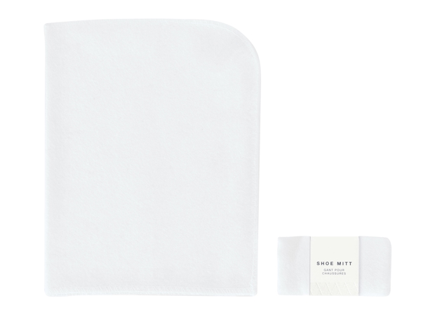 Schuhputzhandschuh aus Baumwolle, in Banderole