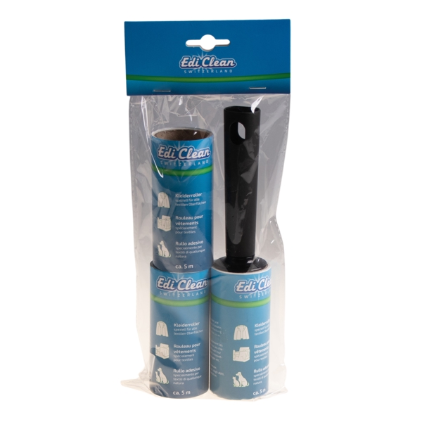 Kleiderroller Set mit schwarzem Griff