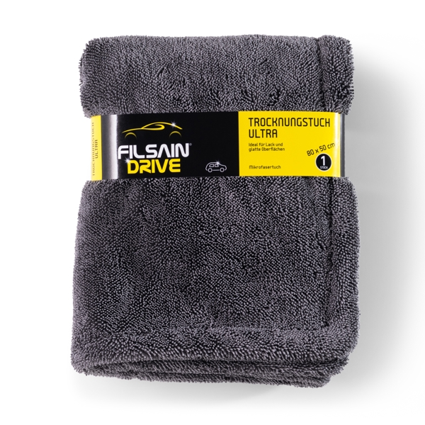 Auto Trocknungs Microfasertuch ultra 80 × 50 cm, 1200 g/m², ideal für die Trocknung von Lack und glatten Oberflächen. Maximale Wasseraufnahme, superschnelles Ergebnis, rückstandloses Auftrocknen, ohne Randvernähung, ultrafeine Microfaser. schwarz - Webstar - Hygiene- und Verbrauchsartikel - Medizin- und Pflegeprodukte - Articles d’hygiène et consommables - Produits médicaux et de soins