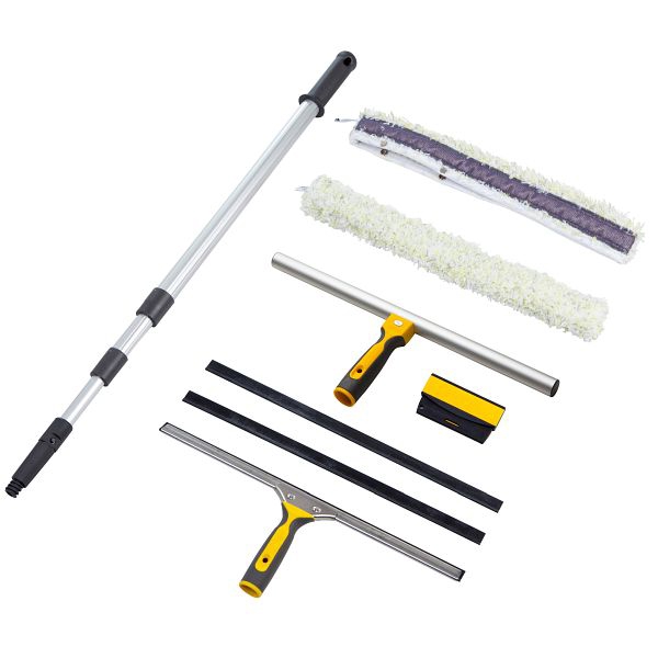 Vermop Starter-Set Toplock Glasreinigung 1 x Glassman Sicherheitsschaber 1 x Fensterwischer LockHead 45 cm 1 x Einwasch-Träher 45 cm 1 x LockStrip 45 cm, mit Druckknopf 1 x LockStrip Pad 45 cm, mit Druckknopf 1 x Teleskopstange 180 cm, dreiteilig 2 x Wischergummi 45 cm 45 cm - Webstar - Hygiene- und Verbrauchsartikel - Medizin- und Pflegeprodukte - Articles d’hygiène et consommables - Produits médicaux et de soins