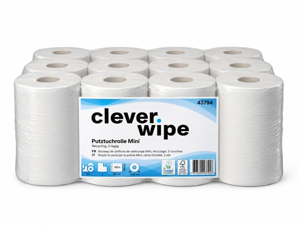 Papierwischtücher Mini Clever Wipe