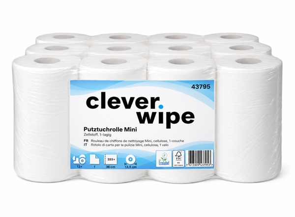 Papierwischtücher Mini Clever Wipe