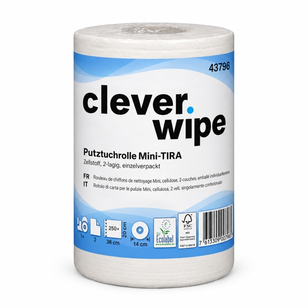 Papierwischtücher Mini Clever Wipe