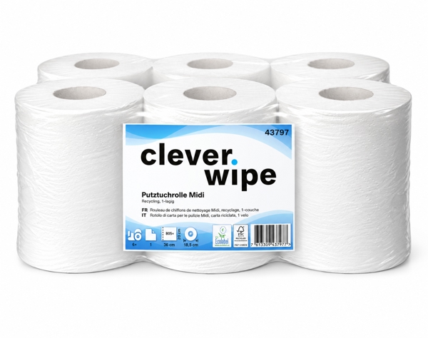 Papierwischtücher Midi Clever Wipe