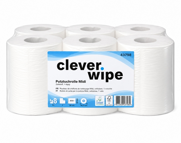 Papierwischtücher Midi Clever Wipe