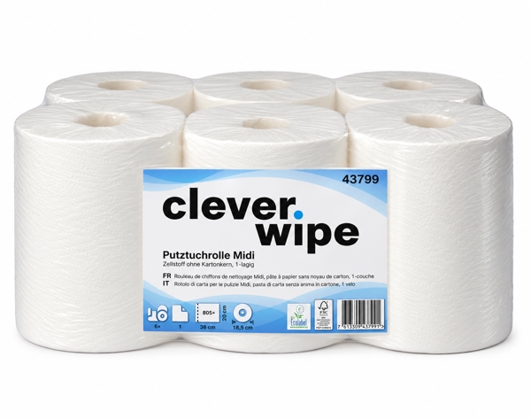Papierwischtücher Midi Clever Wipe