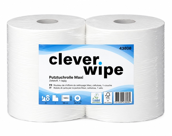 Papierwischtücher Maxi Clever Wipe