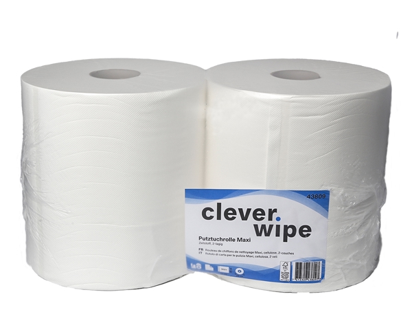 Papierwischtücher Maxi Clever Wipe