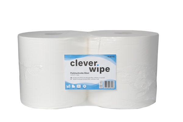 Papierwischtücher Maxi Clever Wipe